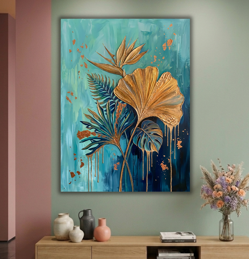 Golden Tropical Bloom