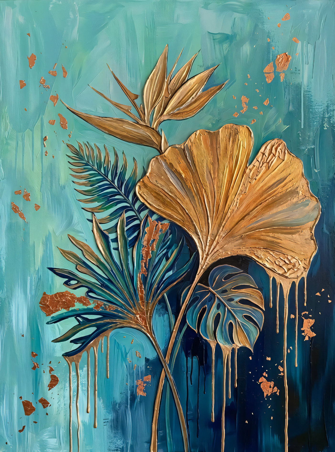 Golden Tropical Bloom