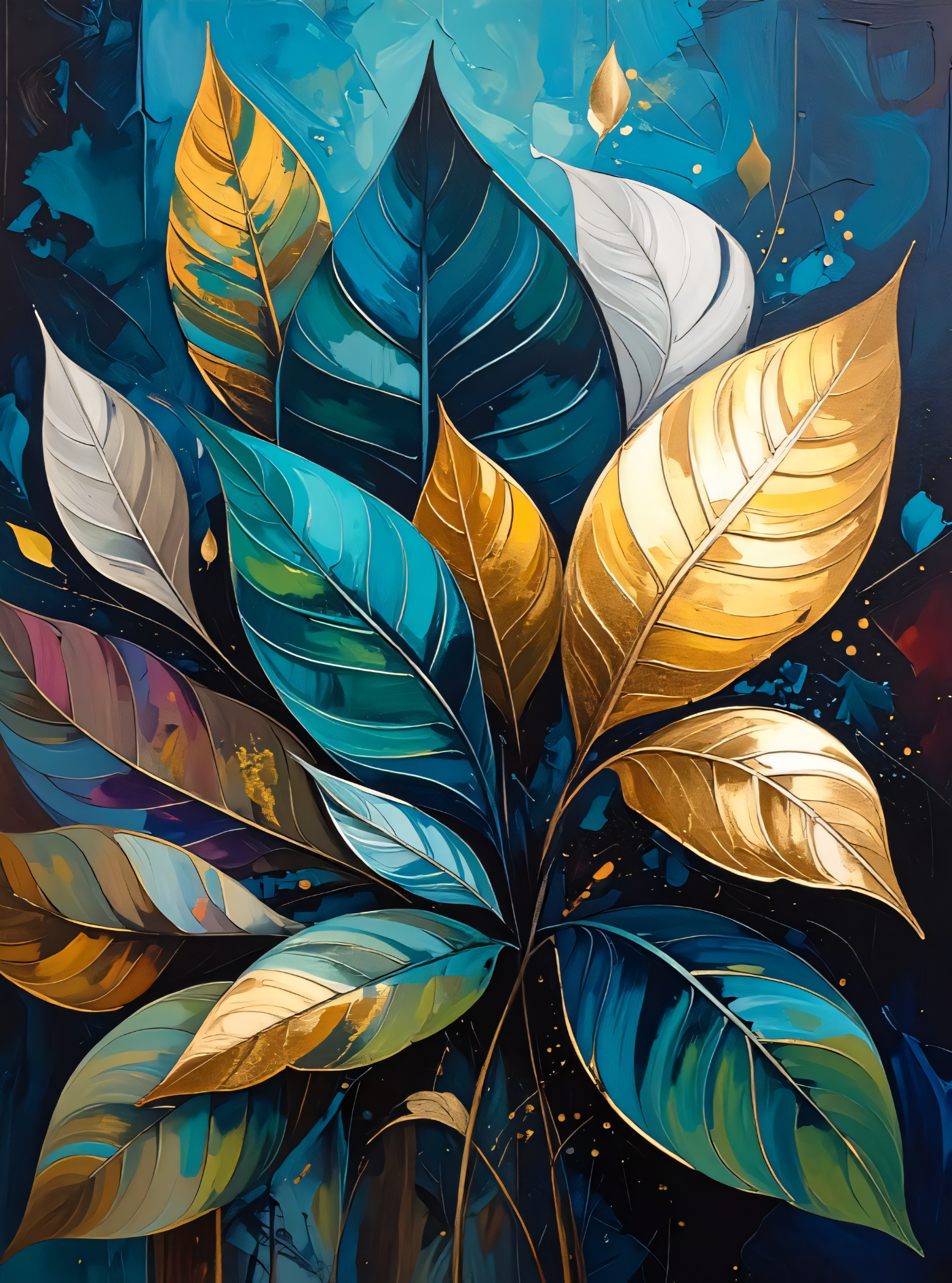 Midnight Gilded Foliage