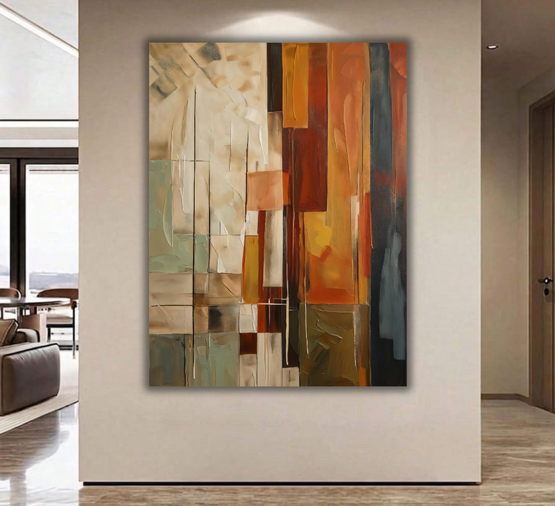 Urban Geometry – Abstract Textured Canvas Art