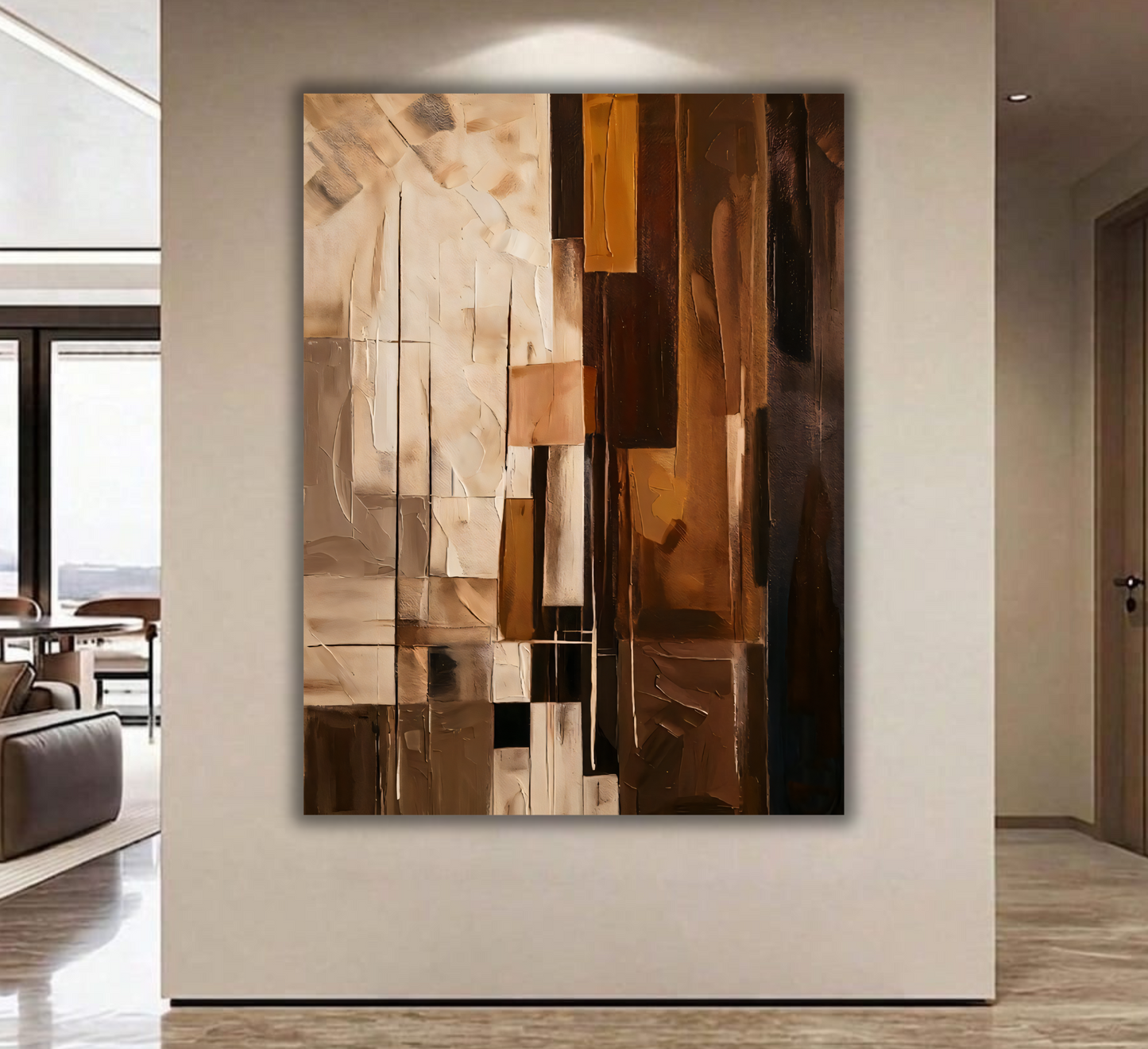 Urban Geometry – Abstract Textured Canvas Art