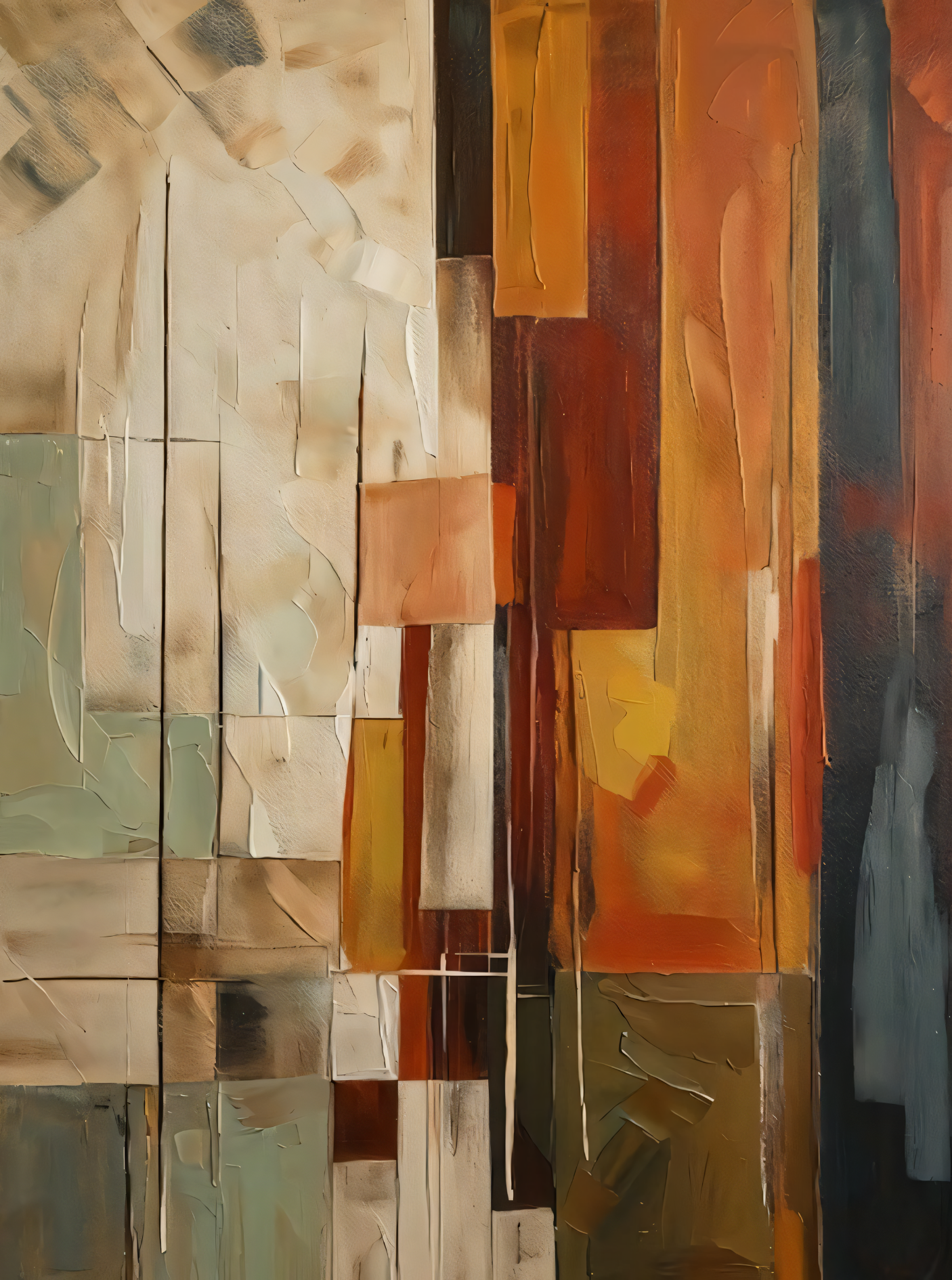 Urban Geometry – Abstract Textured Canvas Art