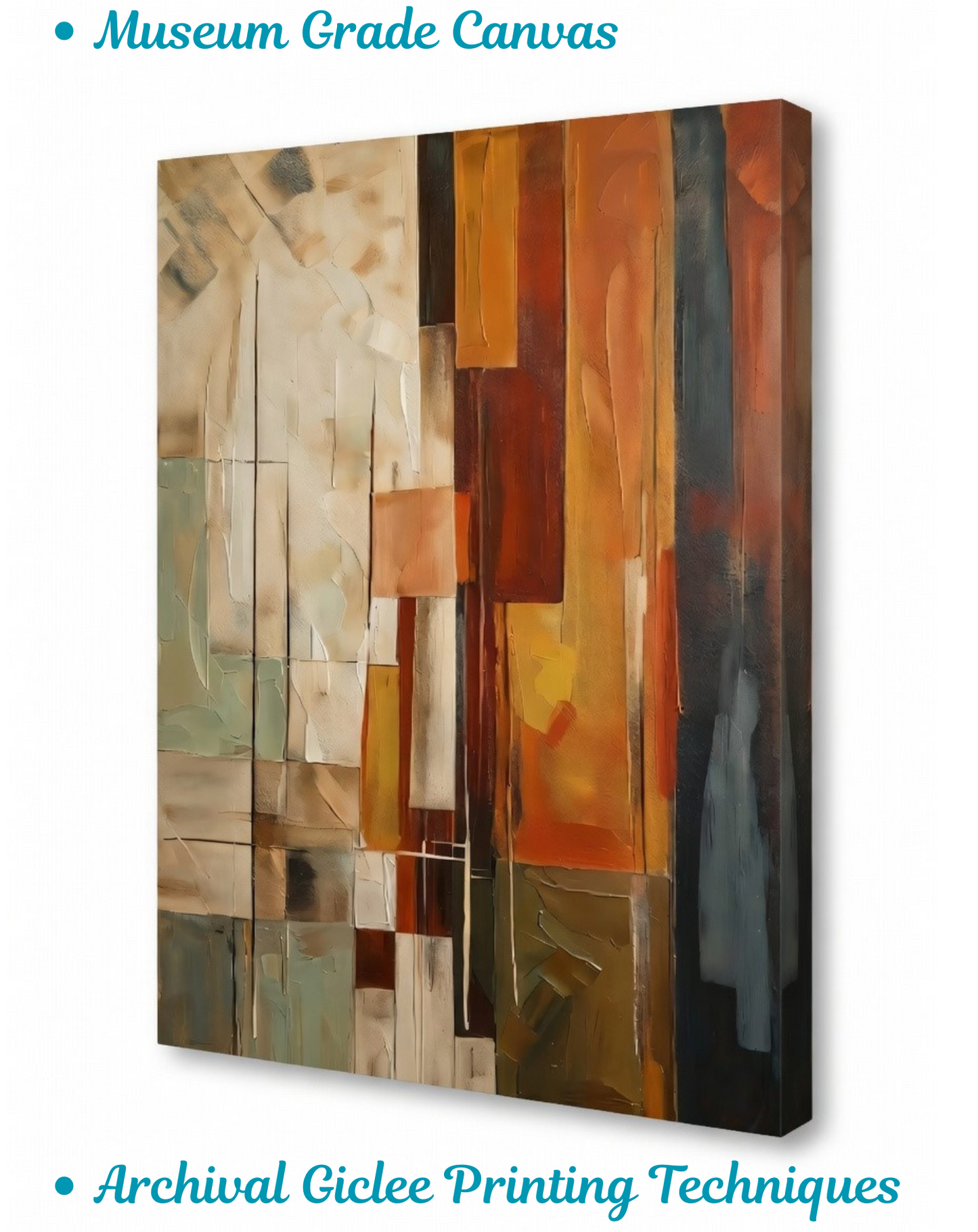 Urban Geometry – Abstract Textured Canvas Art