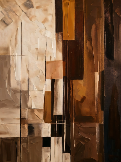 Urban Geometry – Abstract Textured Canvas Art