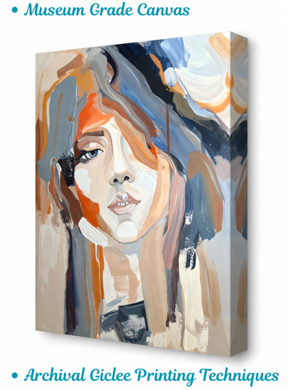 Modern Muse – Abstract Expressionist Portrait Canvas Art