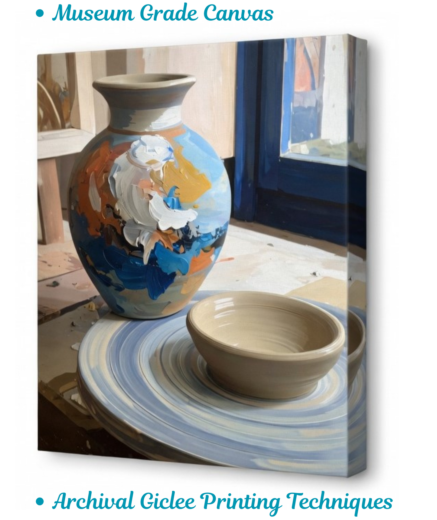 Potter's Studio – Artisanal Still Life Canvas Art