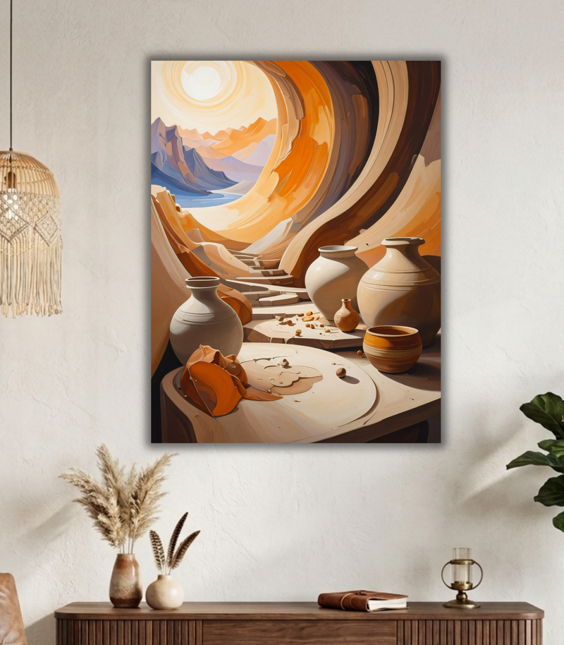 Desert Sanctuary – Artisanal Still Life Canvas Art