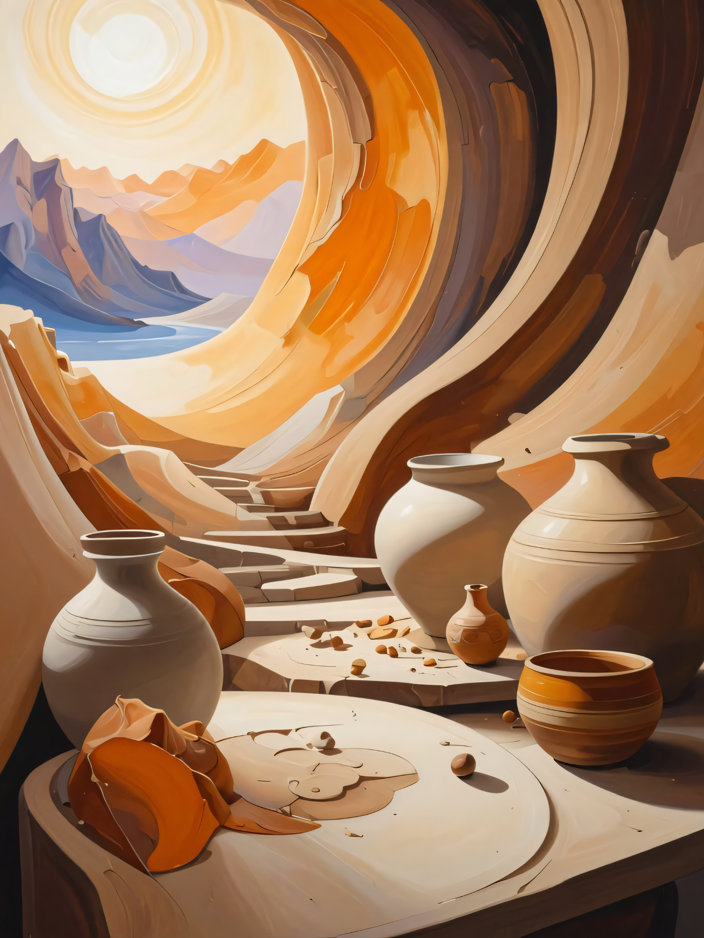 Desert Sanctuary – Artisanal Still Life Canvas Art