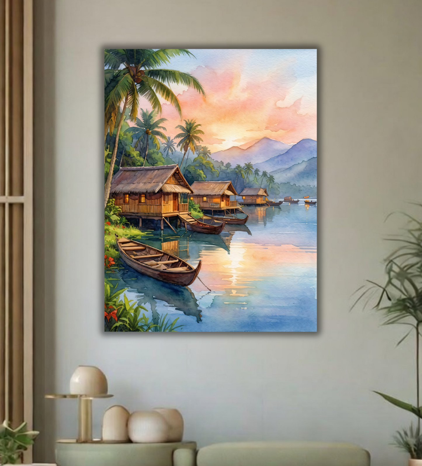 Sunset Over the Tropical Lagoon