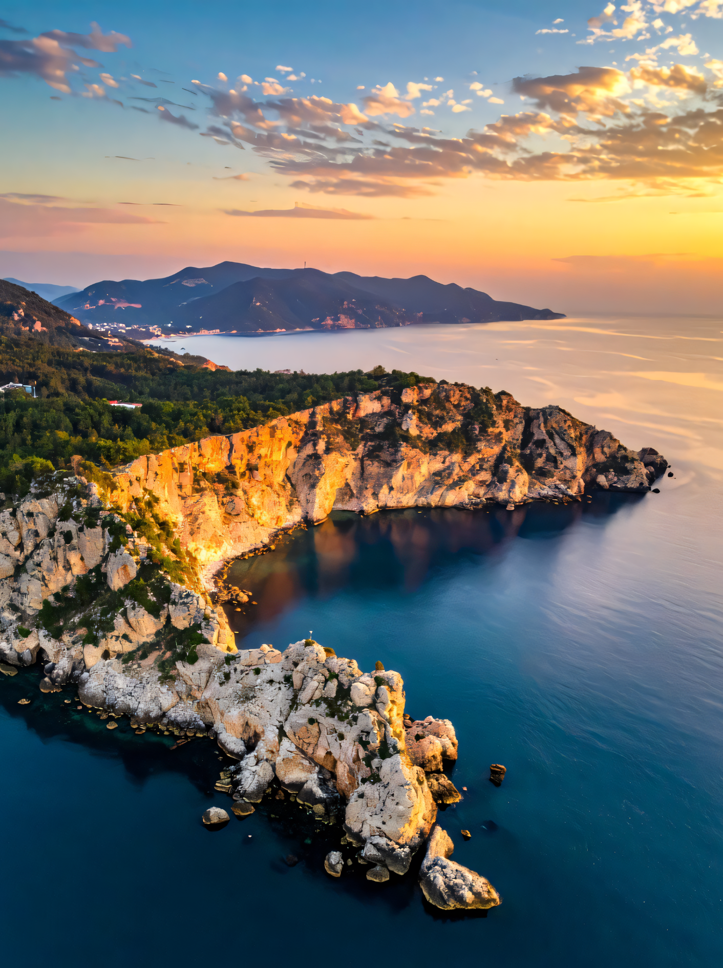 Sunny Horizon: Mediterranean Coastal Cliffs Canvas Art Print