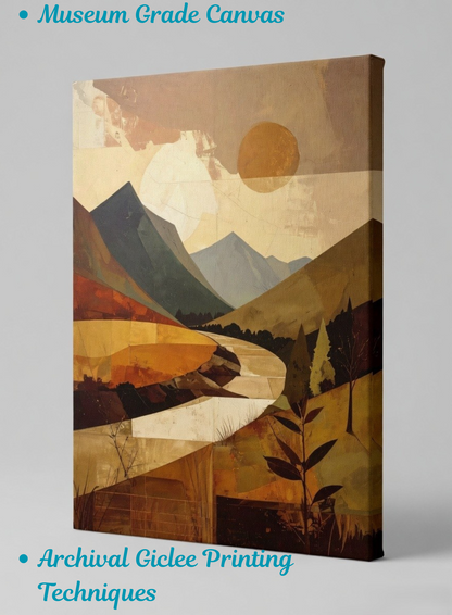 Desert Solitude: Modern Abstract Southwestern Landscape