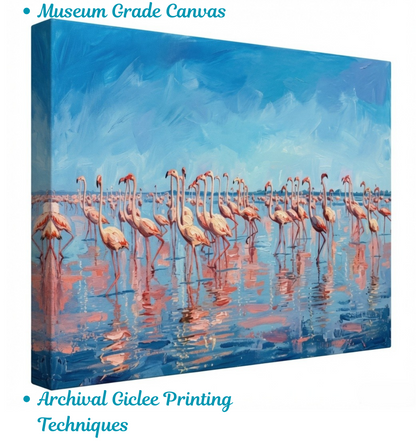 Coral Horizon: Heavy Texture Impasto Coastal Wildlife Wall Art