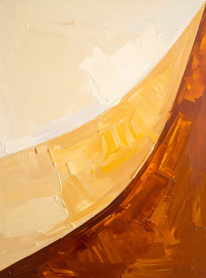 Modern Abstract Earth Tone 3-Piece Canvas Wall Art Set - Warm Ochre, Terracotta & Cream Triptych